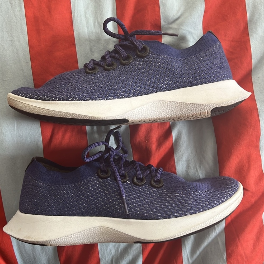 🪅Allbirds Tree Dasher Women’s washable athletic shoes Sz 11 blue - Picture 6 of 7